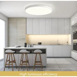 JDONG Led Deckenleuchte Ø Ø58*5CM Dimmbar mit Fernbedienung 3000K-6000K Wohnzimmerlampe Flach Rund Deckenlampe moderne Leuchte für Schlafzimmer Büro