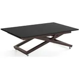 WFL GROUP Axen Schwarz Metall 120-160 x 80 x 38-75 cm