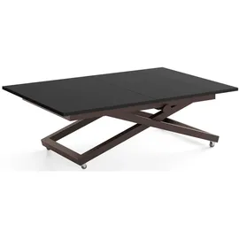 WFL GROUP Axen Schwarz Metall 120-160 x 80 x 38-75 cm