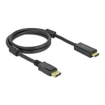 DeLock Aktives DisplayPort zu HDMI Kabel 4K 60 Hz 1 m Schwarz