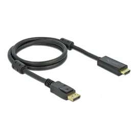 DeLock Aktives DisplayPort zu HDMI Kabel 4K 60 Hz 1 m Schwarz