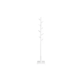 VASAGLE Garderobenständer Massivholz Weiß 30 x 30 x 175 cm