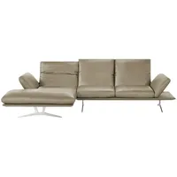 KOINOR Ecksofa Echtlederbezug Francis , braun , Maße (cm): B: 164 H: 93 T: 92