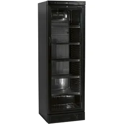 NordCap Gewerbekühlschrank KU 385 G BLACK mit Glastür mit Griff