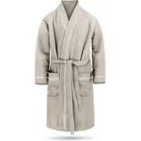 Normani Herren Morgenmantel mit Waffel-Piqué Bali in Beige | Gr.: 5XL