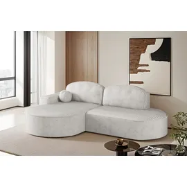 kaiser möbel Ecksofa mit Schlaffunktion und Bettkasten Modena Runden stoff Poso Beige Links - Beige