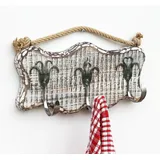 DanDiBo Ambiente Handtuchhaken Handtuchleiste 93911 Handtuchhalter Küche Holz Hakenleiste Vintage Garderobenleiste Kleiderhakenleiste handgemacht - Dandibo