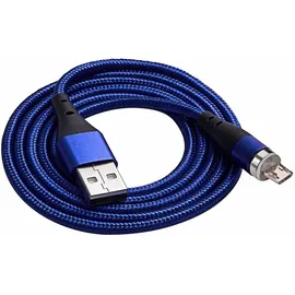 Akyga USB-Kabel USB-A Stecker, USB-Micro-B Stecker 1.0m Blau AK-USB-47