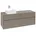 Waschbeckenunterschrank 1400x548x500 mm, 4 Auszüge , für Waschbecken links, C04600, Farbe: Front/Korpus: Truffle Grey, Griff: Truffle Grey