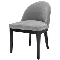 Casa Padrino Luxus Esszimmerstuhl Grau / Schwarz 55 x 61 x H. 84 cm - Luxus Möbel