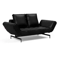 Innovation Living Schlafcouch Kunstleder 2-Sitzer Schwarz