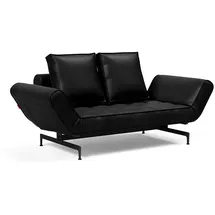 Innovation Living Schlafcouch Kunstleder 2-Sitzer Schwarz
