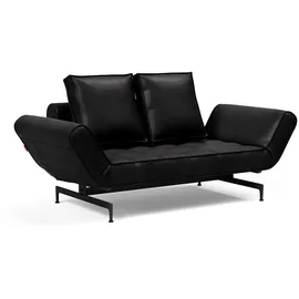 Innovation Living Schlafcouch Kunstleder 2-Sitzer Schwarz