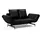 Innovation Living Schlafcouch Kunstleder 2-Sitzer Schwarz