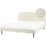 Beliani Flayat 180 x 200 cm Cremeweiß Schwarz