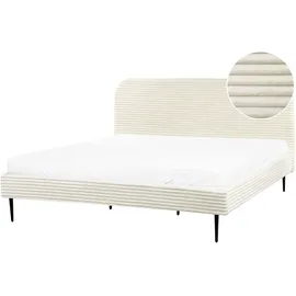Beliani Flayat 180 x 200 cm Cremeweiß Schwarz