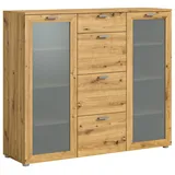 xonox home Kommode Xeno Kommode Highboard Schrank Artisan Eiche Nb., ca.135x115x37 cm