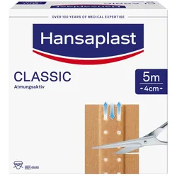 Hansaplast CLASSIC Atmungsaktiv 4cmx5m 1 St Pflaster
