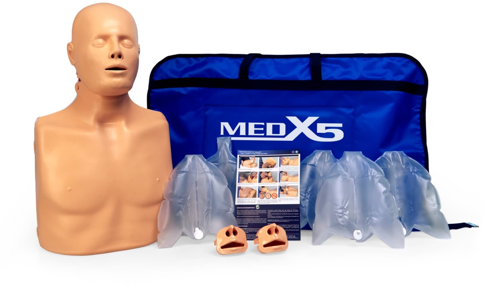 MedX5 Practi-Man Advance, HLW-Übungspuppe für Jugendliche und Erwachsene in Tragetasche