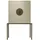 Casa Padrino Designer Barschrank Creme / Messing 120 x 40 x H. 190 cm - Edler Weinschrank mit hochwertigen Keramikfliesen - Bar Möbel - Hotel Möbel - Luxus Qualität