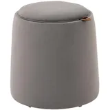 Homcom Ottomane Sitzhocker Rund mit Stauraum Dunkelgrau Ø44 cm x 47,5 cm