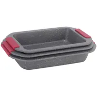 Cheffinger Back- und Auflaufform mit Silikongriffen anihaft & stapelbar