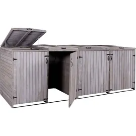MCW Mülltonnenverkleidung H74 316 x 126 x 98 cm grau