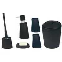 Spirella Badezimmer Set, 6-teiliges Badzubehör Move Seifenspender, WC Bürste,