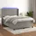 vidaXL Boxspringbett 140 x 200 cm LED Hellgrau