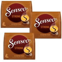 3x 16 Senseo Pads Strong Harmonischer Kaffeegenuß ausgeprägten Geschmack
