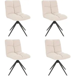 HOME DELUXE Esszimmerstuhl NODA - Farbe: Beige, Menge: 4