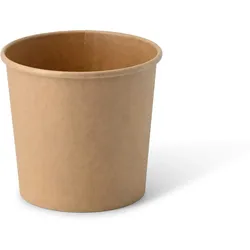 BIOZOYG 50 Stück Eisbecher Pappe 250 ml braun - umweltfreundlich, recycelbar, plastikfrei - Joghurtbecher, Papierbecher