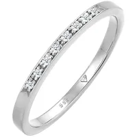 Elli DIAMONDS Bandring Verlobung Diamant (0.04 ct) 585 Weißgold Ringe Damen