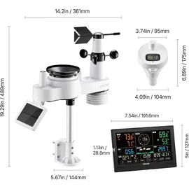 Vevor Wetterstation 8 in 1 Schwarz