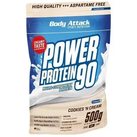Body Attack Power Protein 90 Erdbeere Weiße Schokolade Pulver 500 g