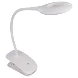 Velleman LED-Lampe, wiederaufladbar, Klemme/Fuß, Schwanenhals, USB, Ein/Aus-Schalter, dimmbar, 20 LEDs, für Lesen, Diamond Painting, Hobby, Arbeit, weiß.