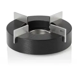AdHoc Stövchen und Speisenwärmer TUTO 14,5 cm Eschenholz schwarz und Edelstahl