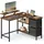 VASAGLE Schreibtisch Eckschreibtisch Computertisch mit Schubladen 115cm Vintage
