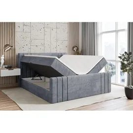 altdecor Boxspringbett 140 x 200 cm H3 Grau