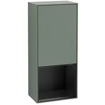 Villeroy & Boch Villeroy und Boch Finion Seitenschrank F540PDGM 41,8x93,6x27cm, links, Regal unten Black matt, Olive Matt Lacquer
