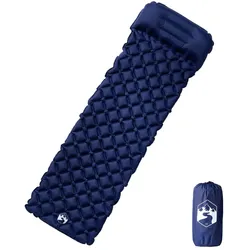Aufblasbare Isomatte mit Kissen Marineblau