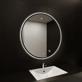 Home Deluxe Rundspiegel DUBI 80 x 80 cm Schwarz