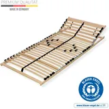 Sleepneo - Hochwertiger Lattenrost 100x200 – Flexibler 7-Zonen-Rahmen aus Buchenholz mit 28 Federleisten, verstellbarem Kopfteil und einer