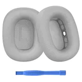 MMobiel Ersatz Ohrpolster für AirPods Max Kopfhörer Memory- Schaum/Mesh Gewebe Silber - Silber