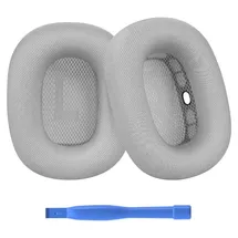 MMobiel Ersatz Ohrpolster für AirPods Max Kopfhörer Memory- Schaum/Mesh Gewebe Silber - Silber