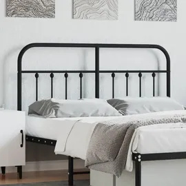vidaXL Ersatz-Kopfteil Metall Schwarz 140 cm