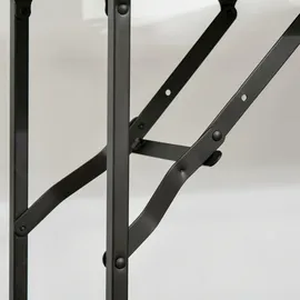 Homcom Küchenwagen mit Klappbarer Tischplatte Rustikal-Braun 118 x 36,5 x 82cm