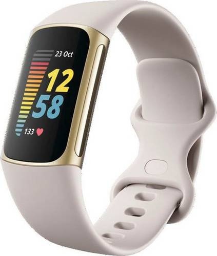 fitbit Activity Tracker Charge 5 OLED-Armband Activity Tracker / Mondweiß/Soft Gold