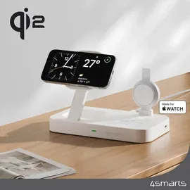4smarts Qi2 Ladestation Trident mit MFi Fast Charger, weiß