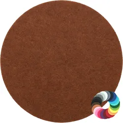 BIASTO - Premium Filz Untersetzer - rund 10cm - Farbe: braun (HF011). Design Glas-Untersetzer für Getränke, Tisch, Bar, Tasse, Vase